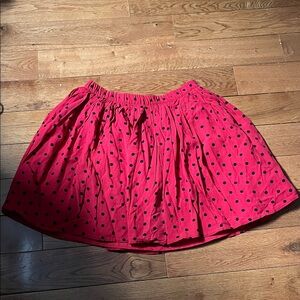 GAP Kida Red Skirt with Black Polka Dots NWT